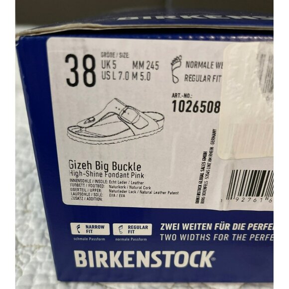 Birkenstock Gizah Big Buckle Sandals Pink Size 38 7 US NEW - Picture 6 of 6
